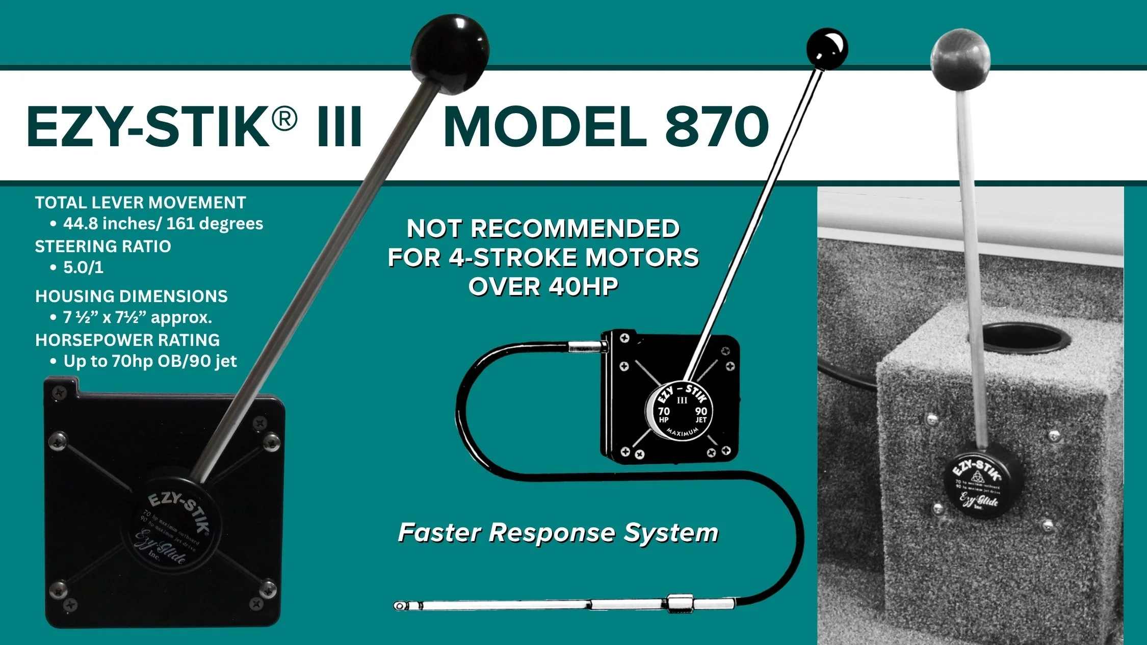 Ezy-Stik® III Model 870 Stick Steering System by Ezy-Glide — Ezy